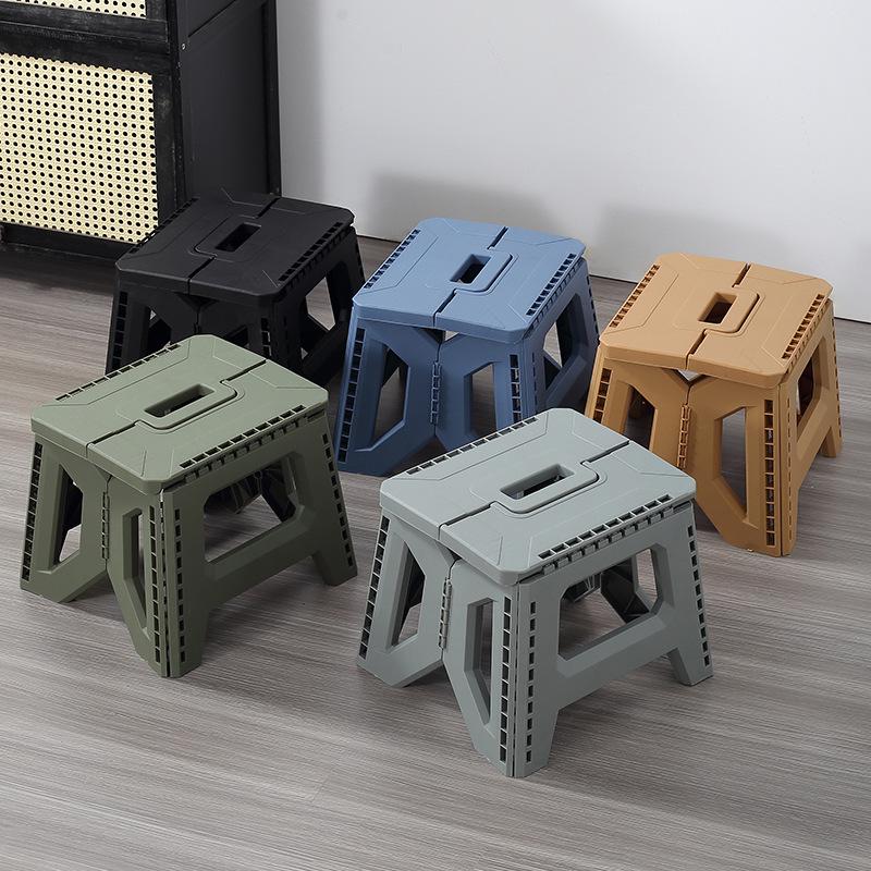 Collapsible Plastic Stool for Camping, Fishing, Storage & Shoe Changing