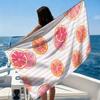 1pc Grapefruit Slices Beach Towel Quick-drying Super Absorbent Suitable for Swimming Beach Pool Gym Yoga Summer Gift for Friends