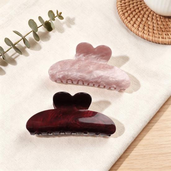 Women Hair Claw, High Elastic Spring Buckle Back Head Hair Clip, Geometric Shape Shower Hair Claw for Medium And Long Hair