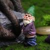 Resin Naughty Garden Gnome Figurine Christmas Dress Up DIY Garden Decoration Resin Gnome Decoration Durable Garden Accessories