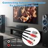 JSADZKJ JSADZJK 2 RCA Adapter 2 RCA Male to 2 RCA Female Stereo Audio Dual RCA Connector Jack Plug Extension Video Audio Subwoofer Auxiliary Audio