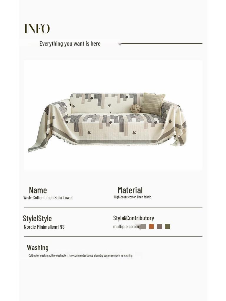 2024 Universal Sofa Anti-Slip Full Cover: Blanket & Cushion Towel for All Seasons