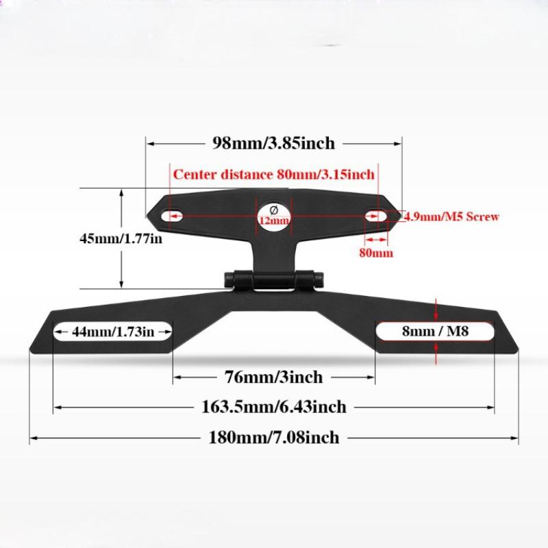 Motorcycle Parts Modification Universal Foldable Taillight Bracket License Plate Light License Plate Light Fixing Bracket 1Pc