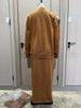 2025 Autumn Women's Fashion Casual Knit Cardigan Coat Dress Sweater Set