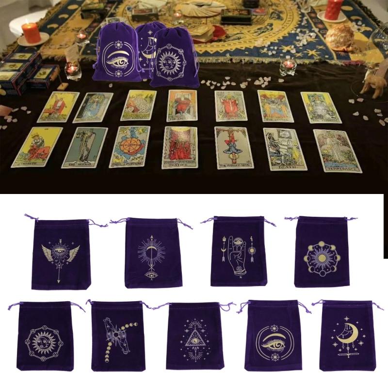 Würfel Aufbewahrungstasche Samt Tarot Kordelzugtasche Brettspiel Karten Kordelzugtasche Schmuck Runen Beutel Organizer