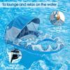 Pool Lounge Float with Canopy UPF50+,Extra Large Pool Floats for Adults Heavy Duty,Inflatable Lounger Float with Cup Holder & Backrest,Footrest