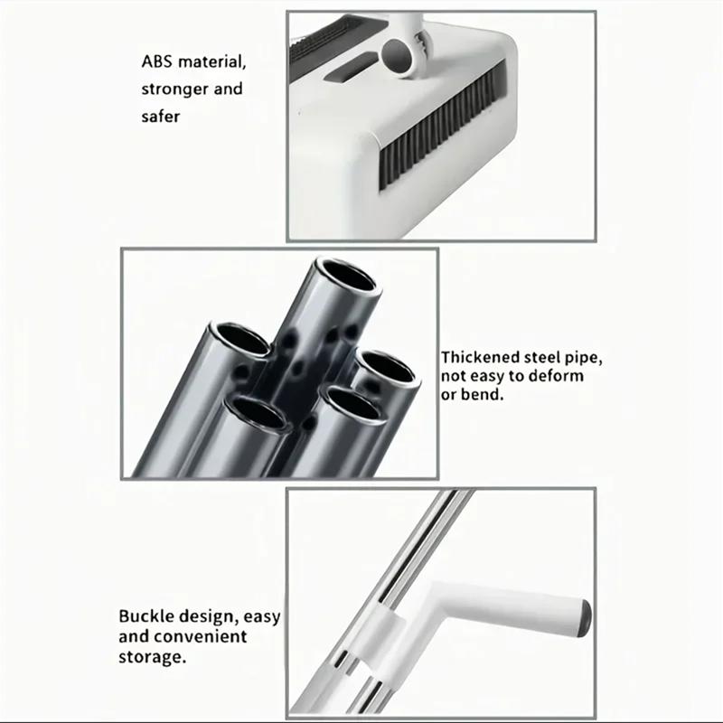 New 4-in-1 Multi-Functional Broom Dustpan and Floor Brush Set Thickened Broom with Non-Sticking Hair Cleaning Tool for Home