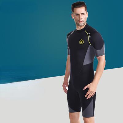 Traje de neopreno de manga corta de una pieza para hombre de 1,5 mm, protector solar, cálido, para surf, buceo profundo, traje de snorkel más grueso, traje de baño de talla mediana grande