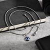 Vnox Evil Eye Pendant Necklace for Men Women, Waterproof  Stainless Steel Twisted Chain Turkish Eye Charm Collar Jewelry Gifts