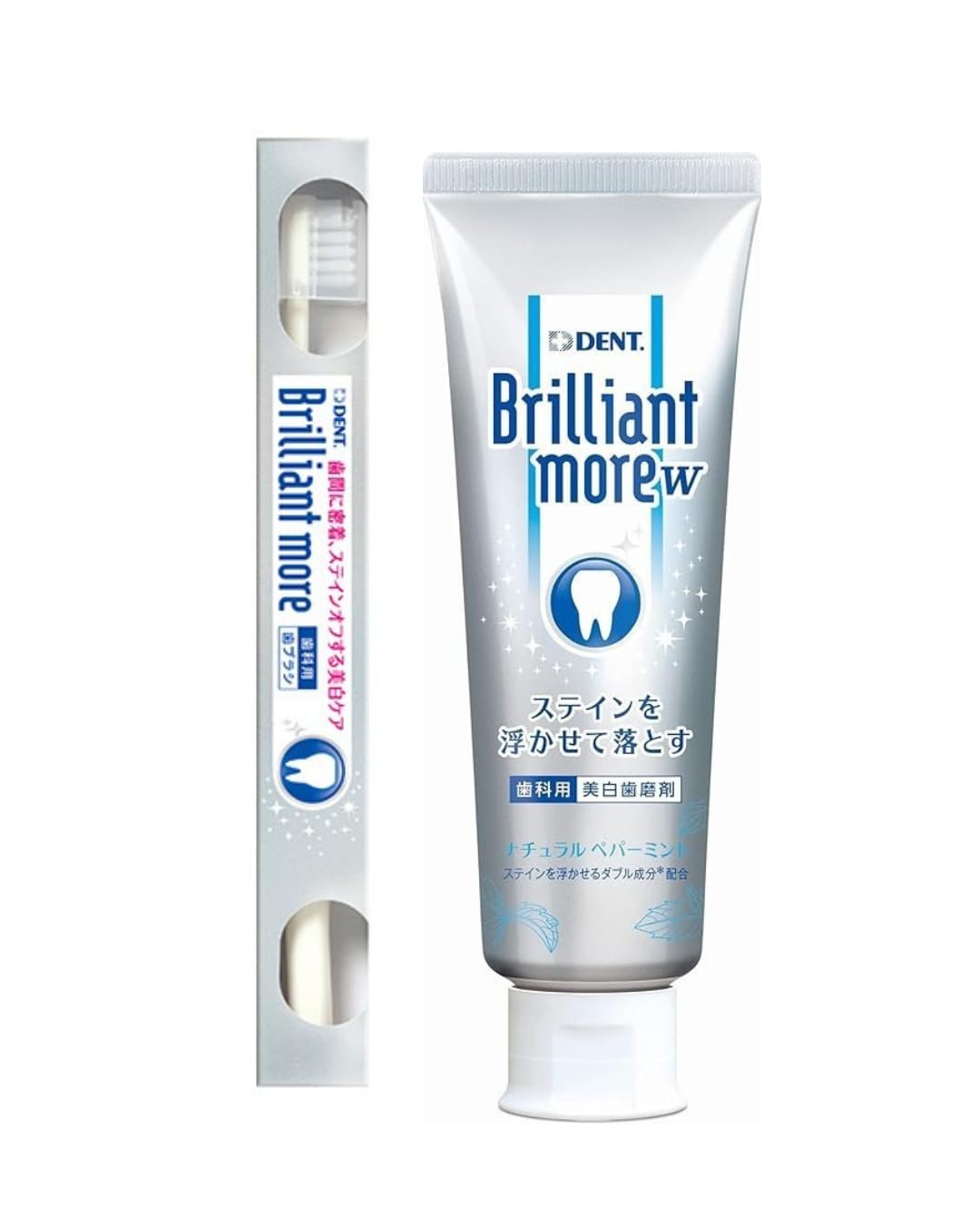 Brilliant More Зубная щетка Натуральная Мята 90 г Набор + синий