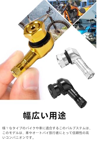 YFFSFDC Air Valve Stem Tire Valve 90 Degree Aluminum Set of 2 Car Motorcycle Tire Valve Stem Tubeless Tire Compatible with 11.3mm Rims Auto Wheel