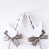 Women Hair Bands Maid Cosplay Headband Lolitas Lace Headwear with Cute Wings, Bowknot Decorations Hair Accessories