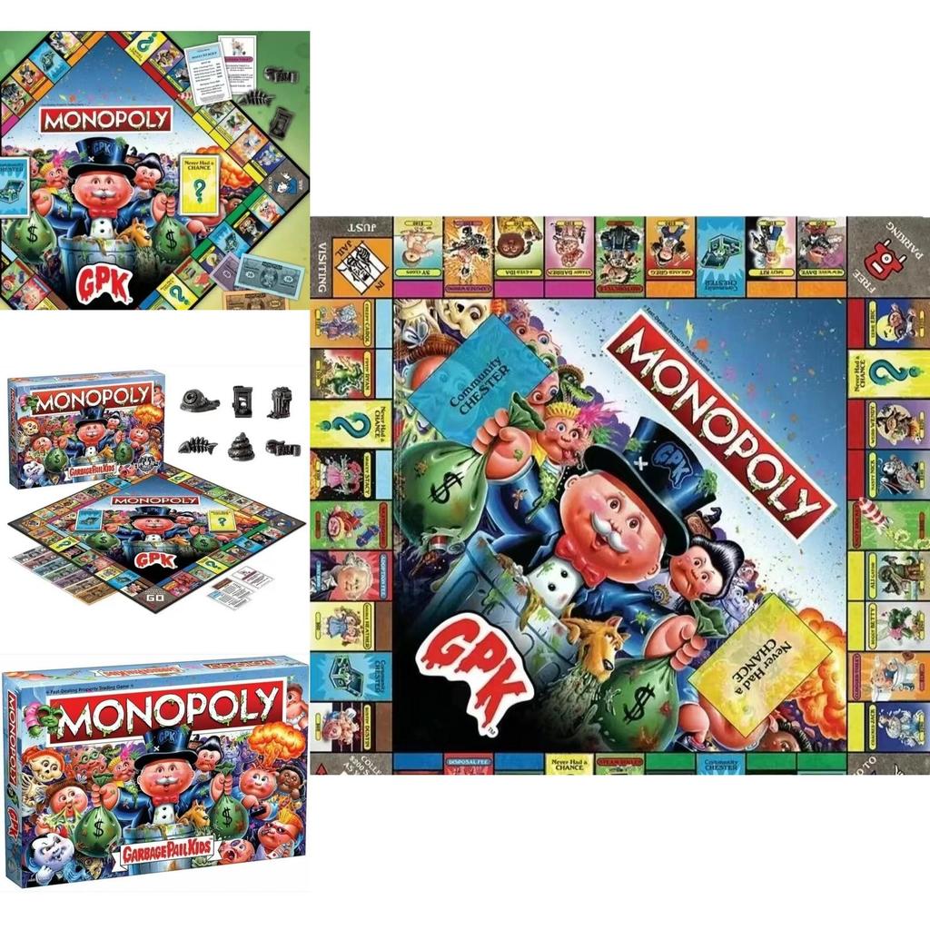 Garbage Pail Kids Monopoly Board Game With Card Decks For Teen Collectors