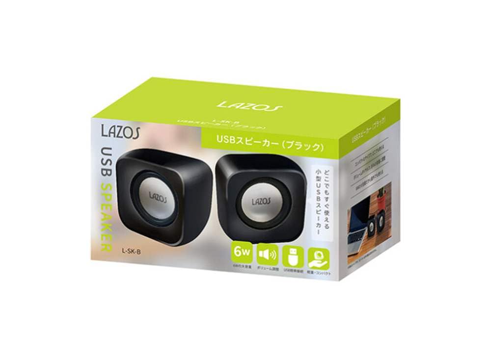 Lazos USB-Lautsprecher, Schwarz, L-SK-B