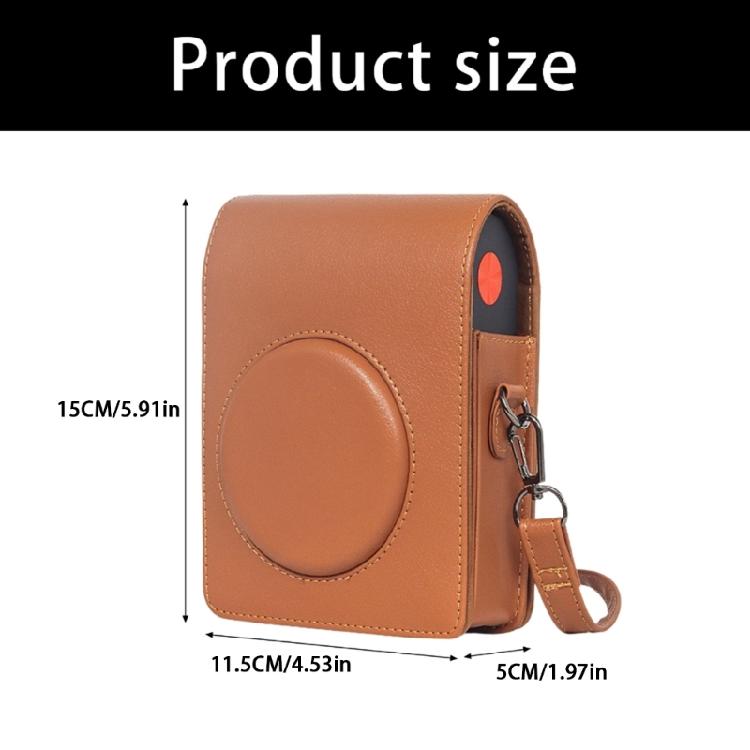 Solid Color Carry Case Portable Leather Case Protector Retro Camera Bag Protective Case for Mini Shot 3 ERA/MS300