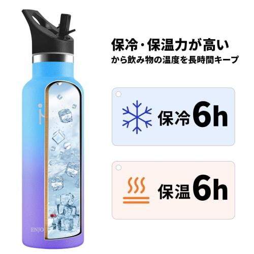 Eliciya 750ml Stainless Steel Thermos with Vacuum Insulation, Keeps Drinks Hot or Cold, Wide Mouth Design with Straw Cap, Fits Carbonated Drinks, Non-