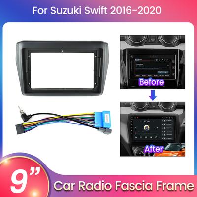 9 Inch 2 Din Car Radio Installation Frame for SUZUKI SWIFT 2016 2017 2018 2019 2020 GPS Mp5 Plastic Fascia Panel Bezel Faceplate