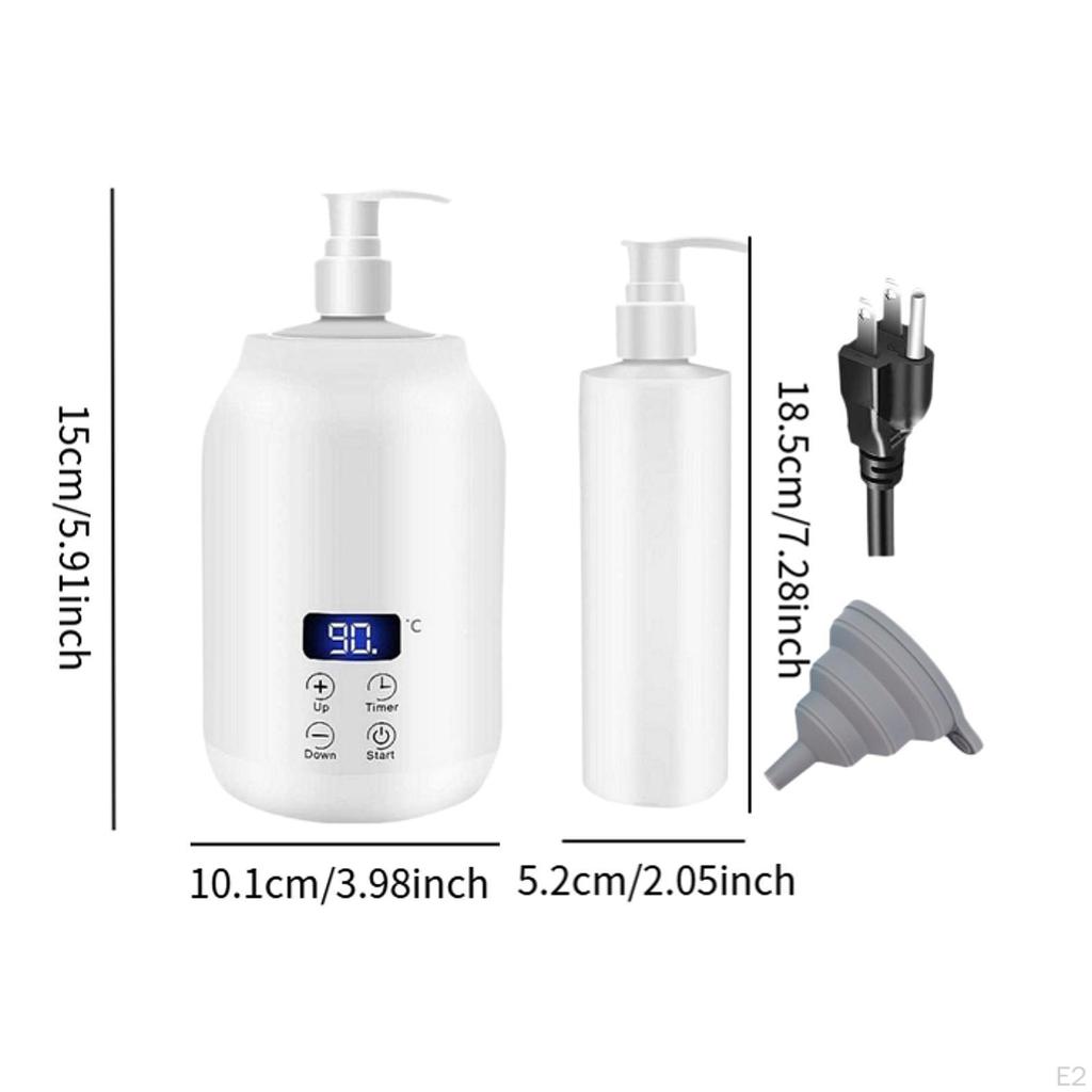 Single Bottle Oil Heater with Bottles Touch Control Key Lotion Warmer White