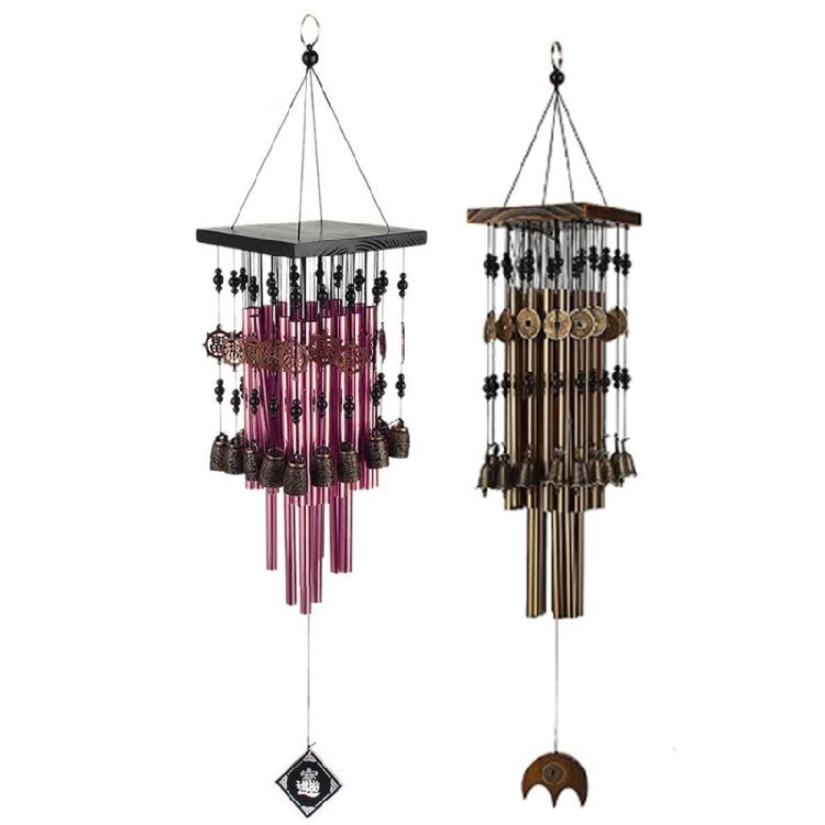 Metal Tube Wind Chime with Copper Bell Large Windchimes for Pati Outdoor Indoor