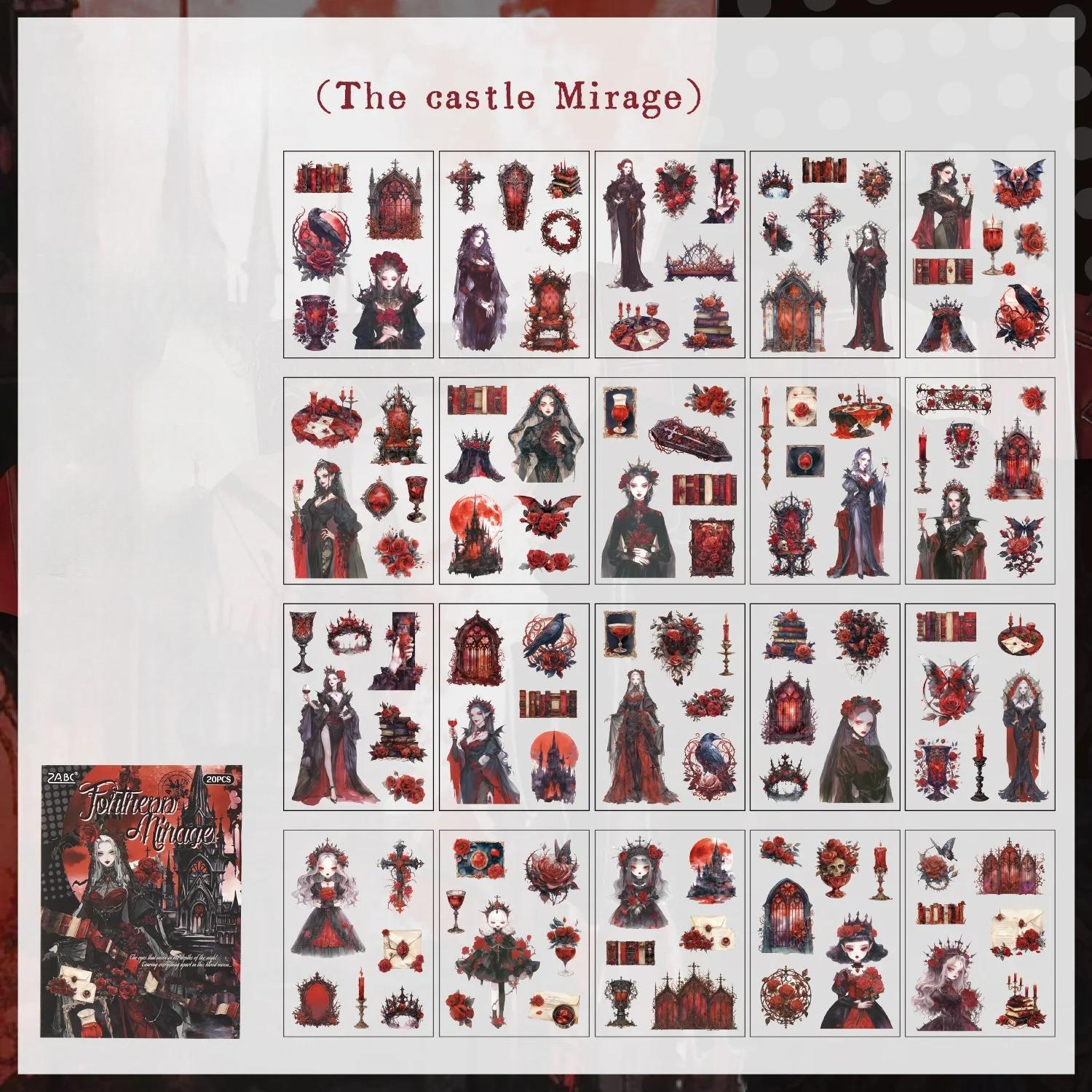 Книга наклеек в винтажном темном стиле Хэллоуина, готический декор для ручного учета, альбома для скрапбукинга