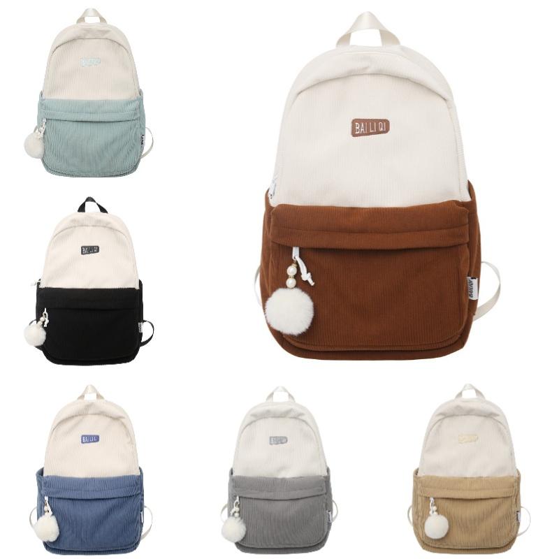Ruiyingzizhi Vintage Ins Autumn And Winter Double Shoulder Backpack For College Students Large Capacity Breathable Street Fashion Style 15-25 Days