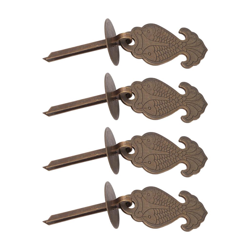 4 Sets Antique Drawer Pendant Pulls Exquisite Pattern Elegant Retro Pendant Antique Decorative