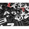 Emblème Lettres Alphabet Chiffres Métal 3D 45mm 25mm Chrome Étiquetage Autocollant de Voiture Emblème Lettres Coffre