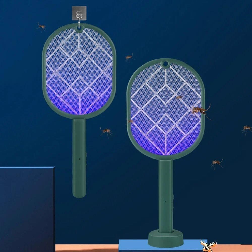 

Многофункциональная электрическая ракетка от комаров с зарядкой от USB зелёный