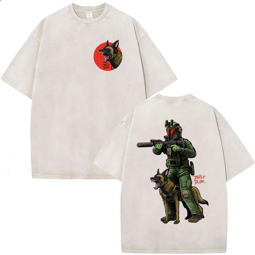 Forward Observations Group T-shirt Lavata Vintage Scheletro Uomo Gotico Oversize Girocollo Manica Corta T-shirt Y2k Streetwear