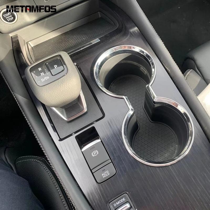 For Nissan X-trail Xtrail Rogue - 2024 2025 Carbon Fiber Center Console Water Cup Holder Frame Accessories Car Styling