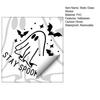 xiaobudian Halloween Cartoon Ghost Window Cling, Waterproof Bat Static Glass Sticker, Removable No Adhesive Sticker for Holiday Party