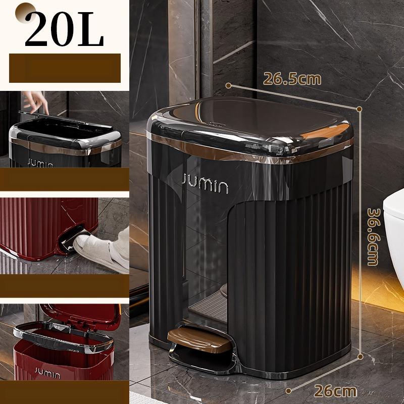 Pedal Trash Can Narrow Press Type Trash Bin Large Capacity Household Toilet Kitchen Garbage Bins Home Cleaning Accessories