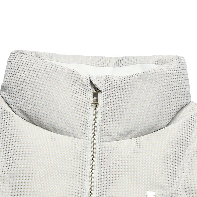 FILA White Fashion Casual Commuter Comfortable Warm Padded Stand Collar Woven Short Down Jacket Women outerwear F11W543913FZA