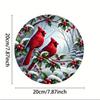 Vintage Round Metal Sign Cardinal Wall Art Kitchen Decor