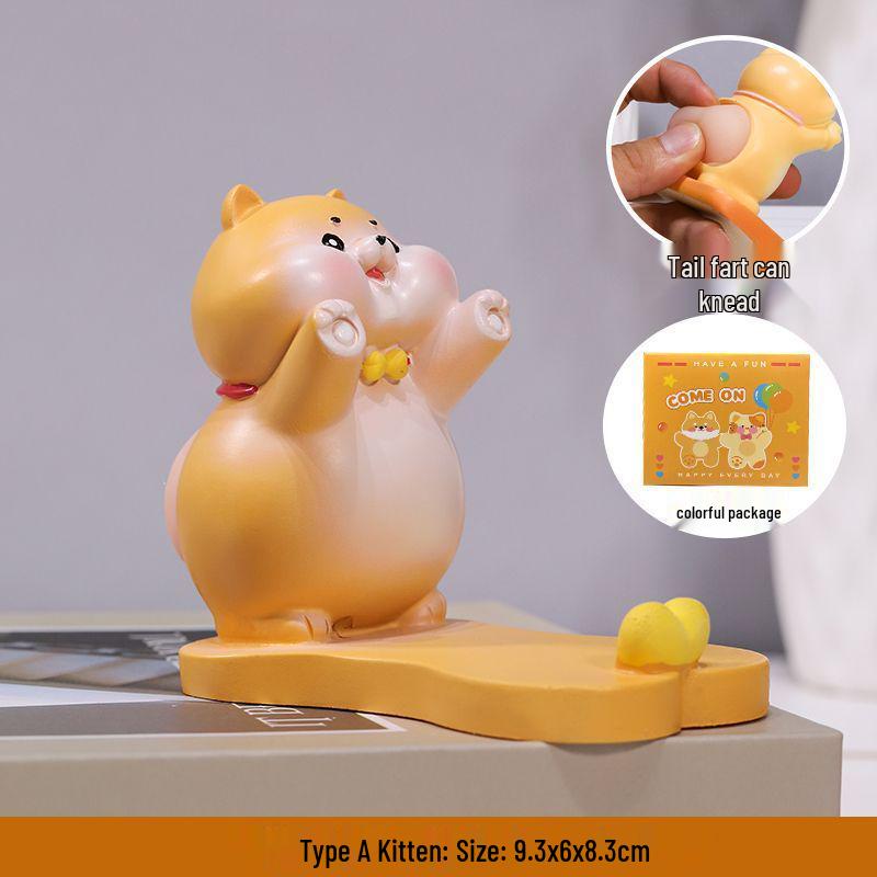 Cartoon Niedlicher Handy- & Tablet-Ständer: Kreatives Desktop-Ornament & Binge-Watching-Geschenk