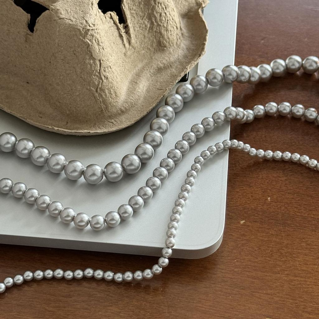 French Simple Pearl Necklace Women'S Niche Design High-End Temperament Versatile Cold Wind Collarbone Chain Sweater Neck Chain