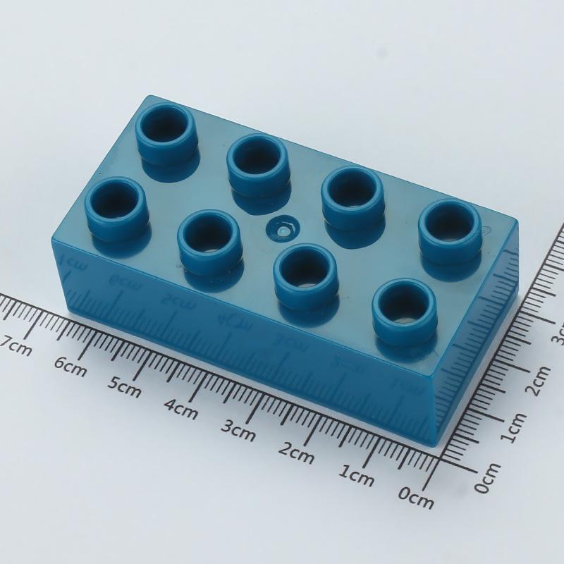 2x4 Dots Big Size Thick Brick 4PCS Colorful Building Block Figuers Compatible Large Plate Accessorie Kid Educational Toys Boys