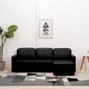 Day and Night - Day and Night 3-seater Modular Sofa Bed Black Synthetic Leather