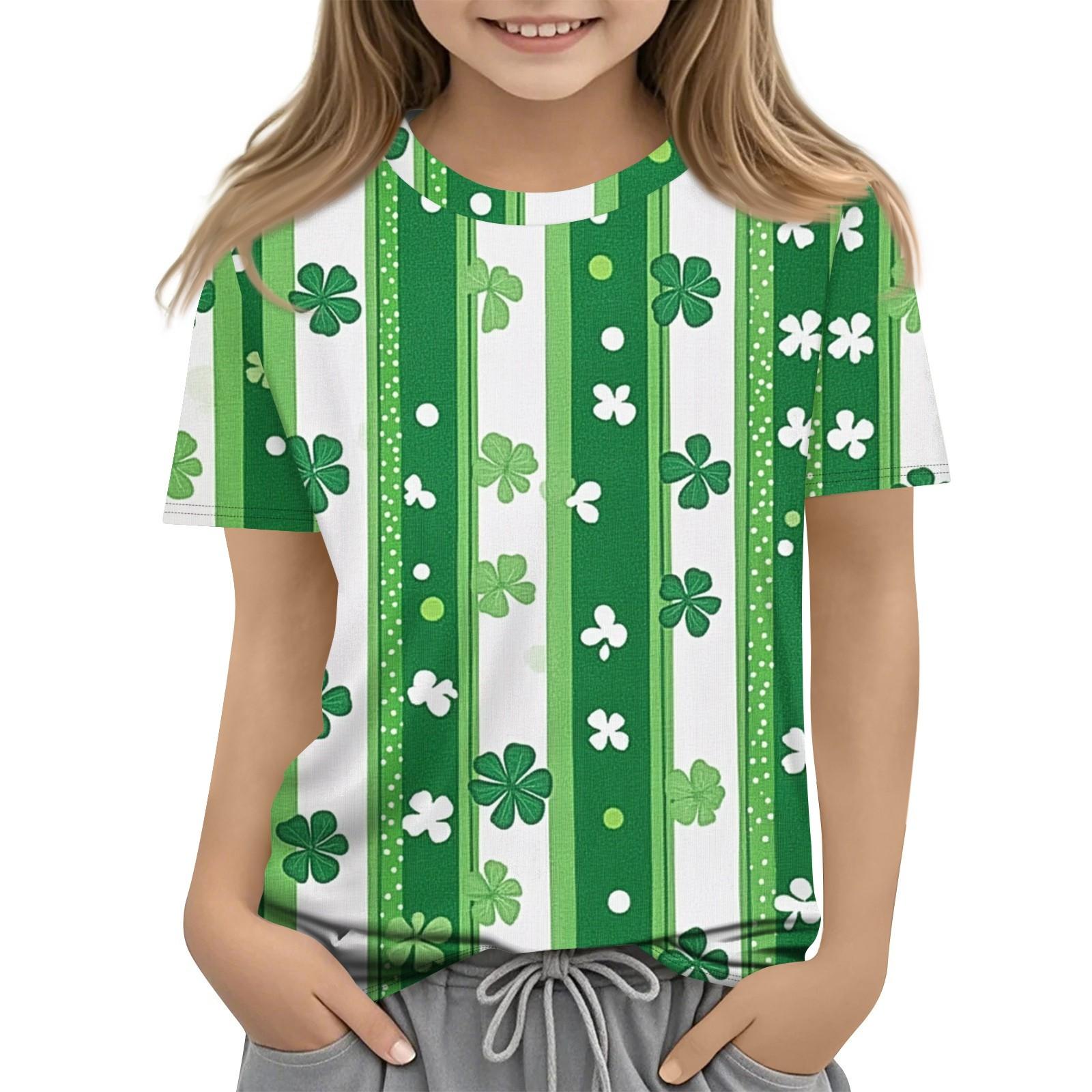 

Дитяча мода повсякденна з короткими рукавами St. Футболка з круглим вирізом і принтом Patrick 120 жовтий