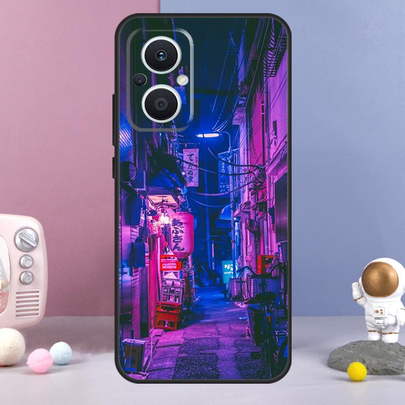 Japanese Night City Aesthetic Funda For OPPO Reno 14 F 11F 12F 13F 10 11 12 13 Pro 7 8 Lite OPPO Find X8 X6 X5 X9 Pro Case
