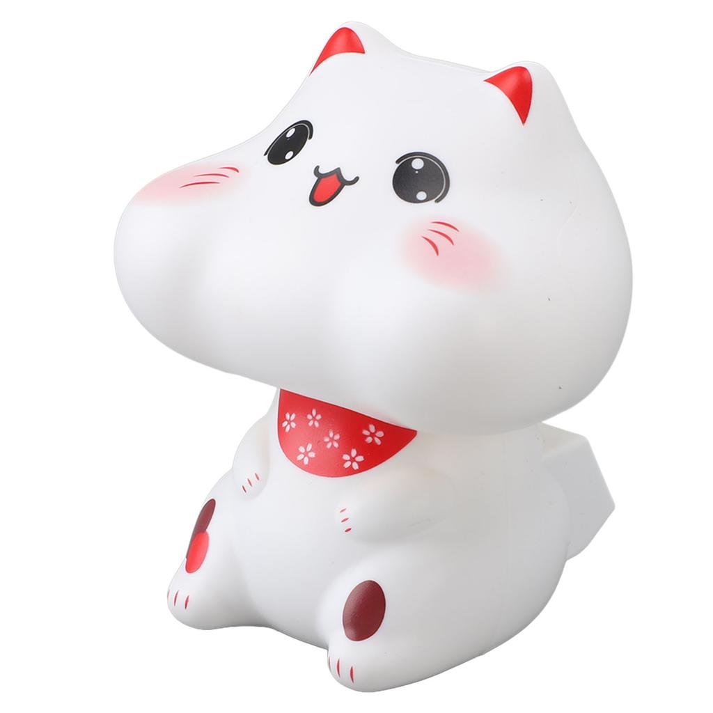 Dekoracja Kota Zasilana Solarnie Figurka Kota Szczęścia Automatycznie Kiwająca Ozdoba na Deskę Rozdzielczą Samochodu Biurko