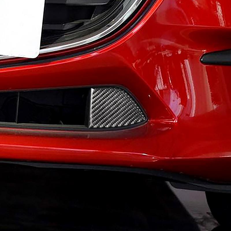 Für Mazda 3 Axela 2017–2018 Real Carbon Frontgrill Grill Aufkleber Abdeckung Trim Auto Innenausstattung Auto Innen