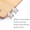 20 PCS 1.22 Inches Star Hair Clips Snap Star Hair Barrettes Cute Lovely Accessories, Non Slip Clips for Girls Women 2000s Y2K Silver Metal Hair Clips