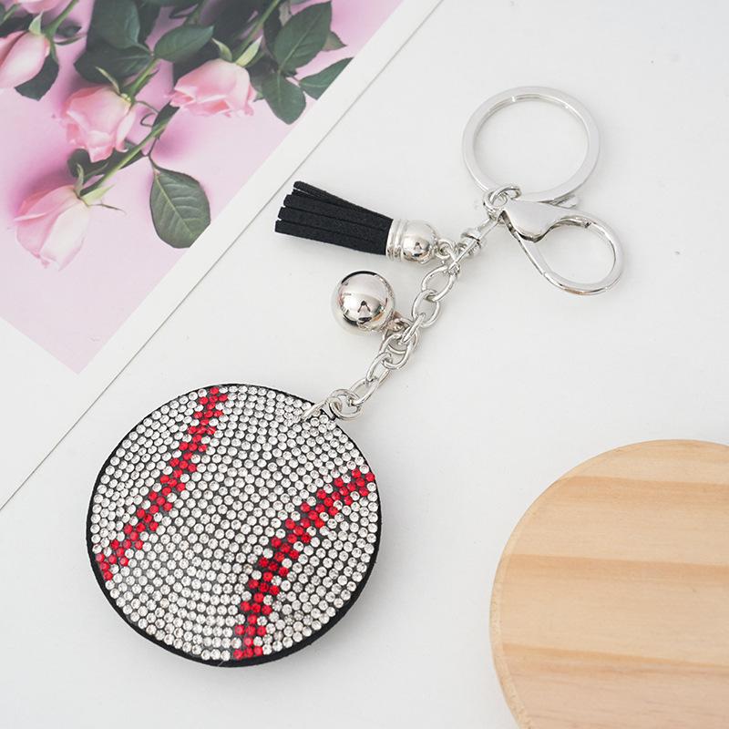 Llavero Creativo de Pelota Deportiva de PVC Colgante de Fútbol y Baloncesto Joyería de Goma Blanda Encanto para Mochila Pequeño Regalo