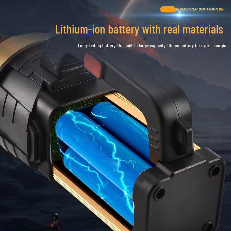 Rechargeable Super Bright Portable Flashlight for Outdoor, Patrol, and Mining