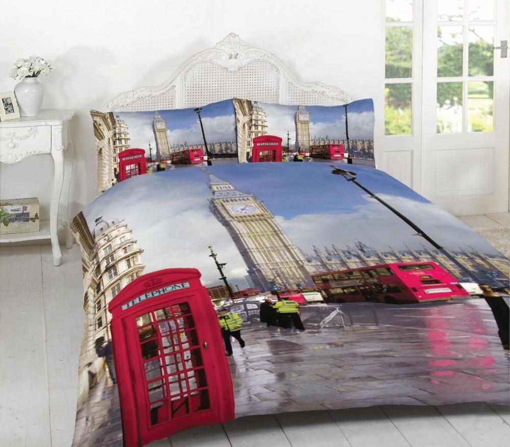 LONDON 3D Duvet Cover Bedding Set + Pillowcase Luxury Quilt Covers UK Sizes New