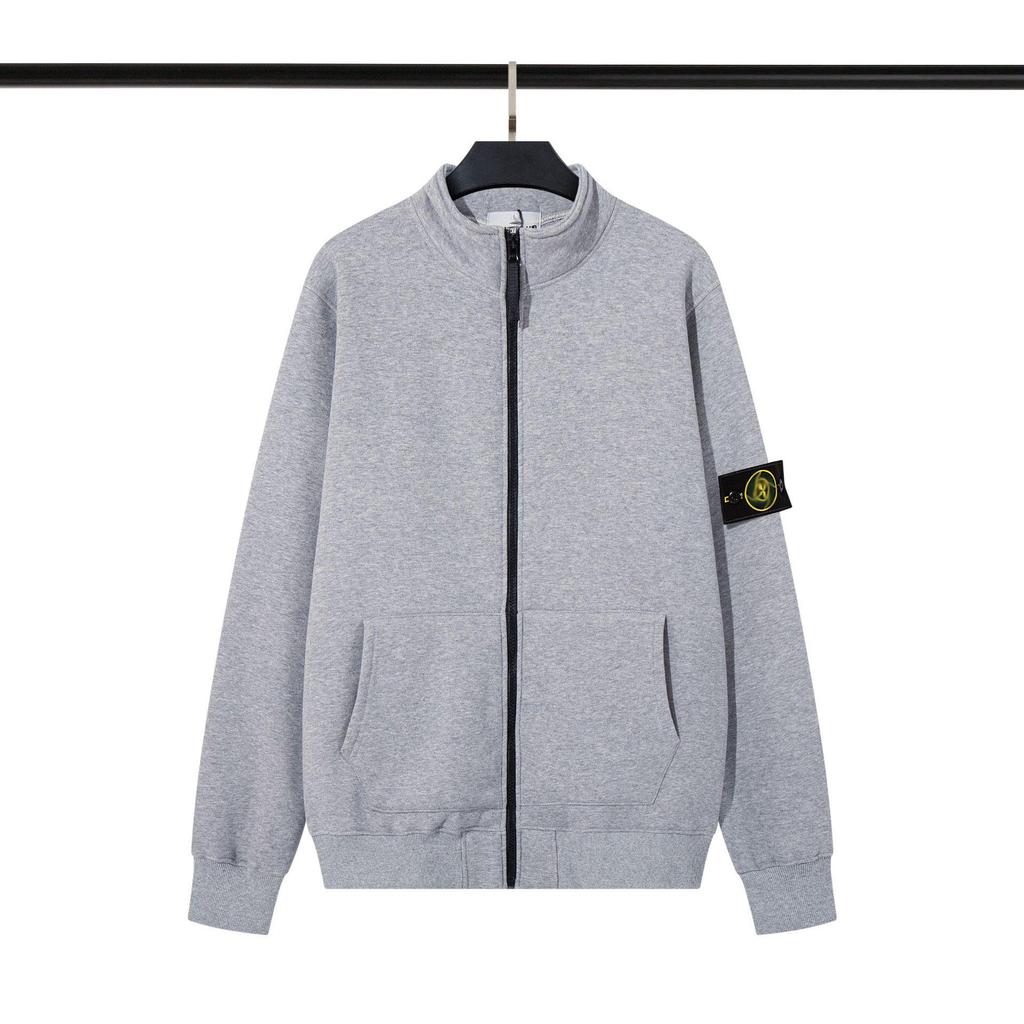 Sitong Island Thick Fleece Stand Collar Zipper Hoodie for Men