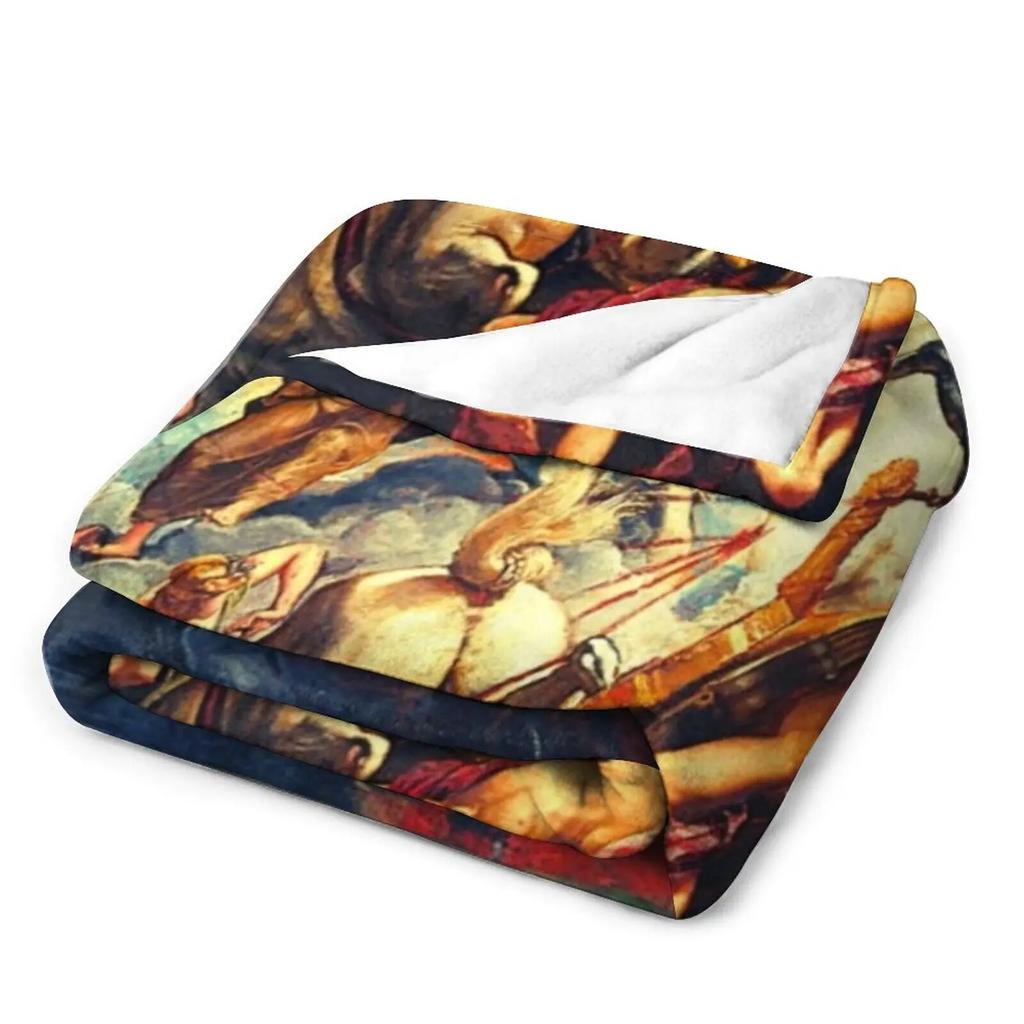 New Battle of the Greek Gods Throw Blanket For Sofa Thin Blankets For Sofas