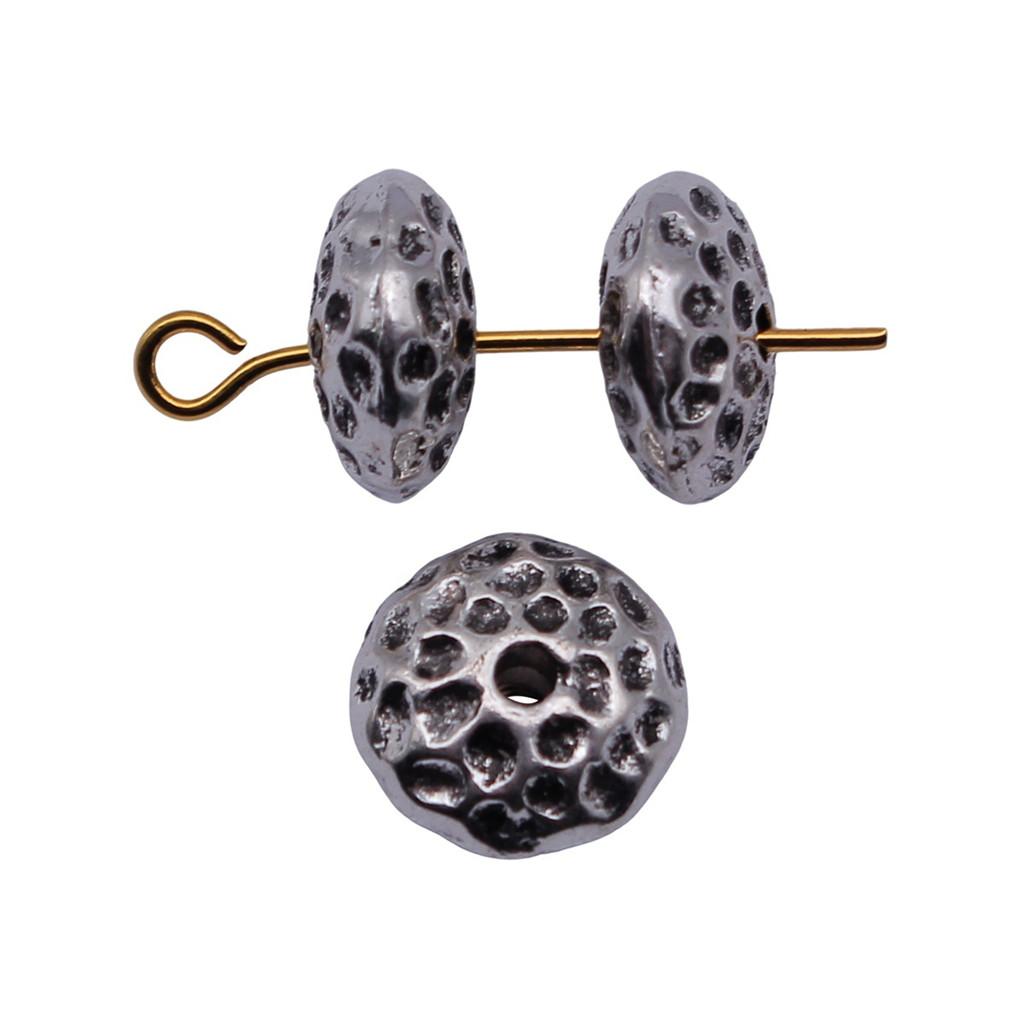 Floral Edge Spacer Beads Ornate Metal Small Hole Charms For Bohemian Beading Supplies