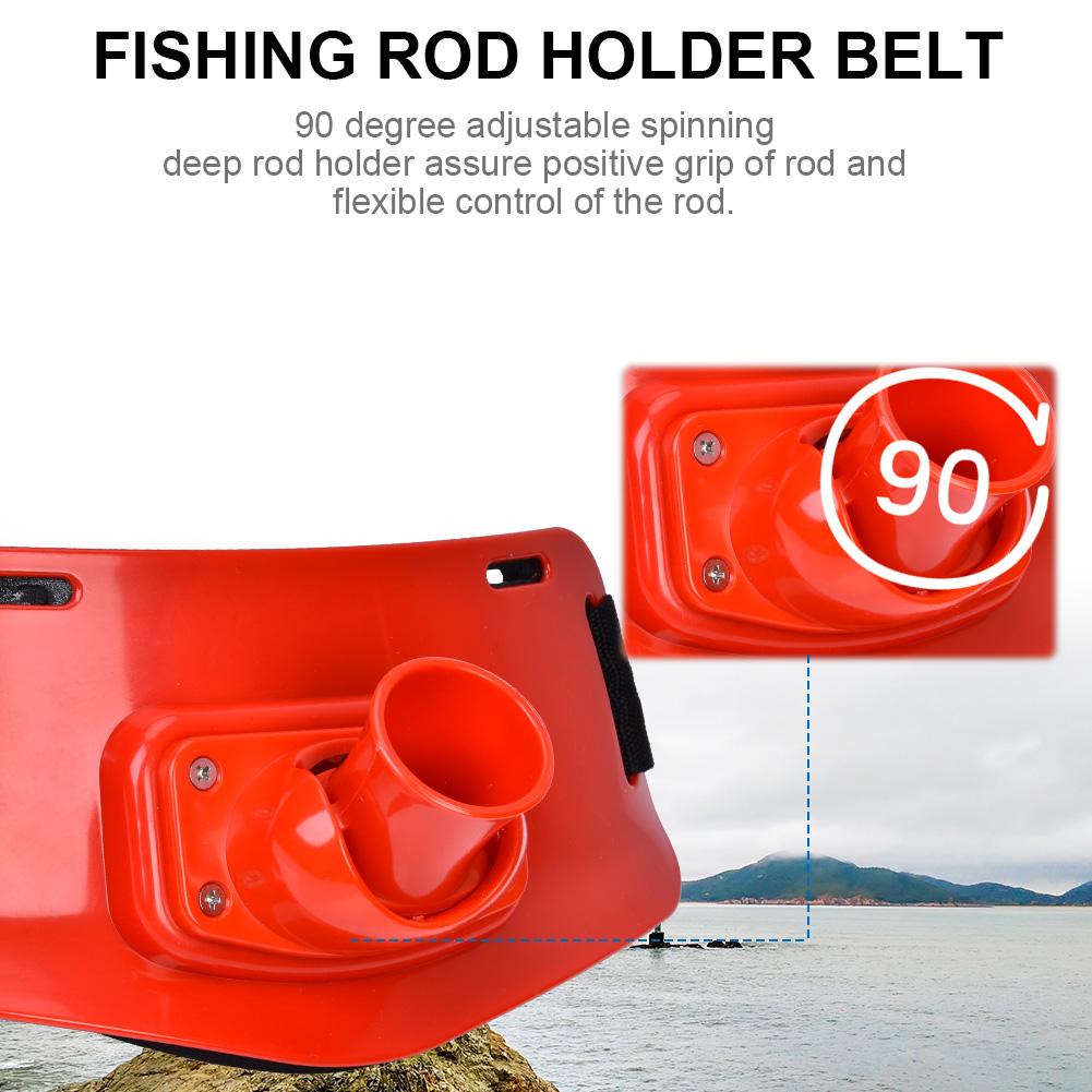 Boat Rock Fishing Rod Pole Holder Adjustable Waist Fighting Belt Fish Tackle Accessories